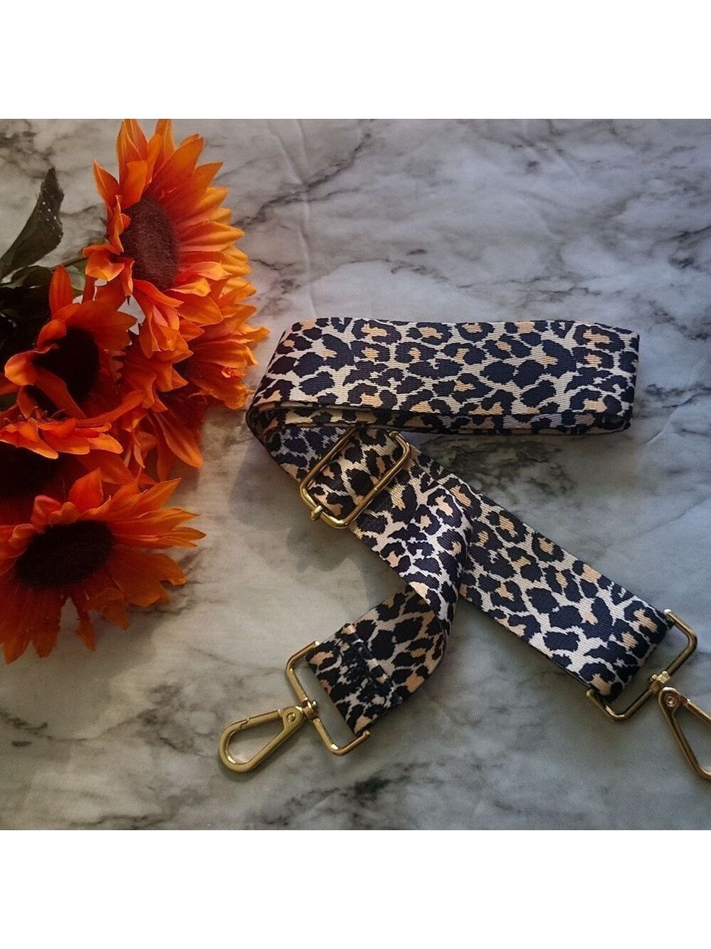 Leopard Print Adjustable Wide Bag Strap Replacement Crossbody Shoulder Strap - Picture 9 of 14
